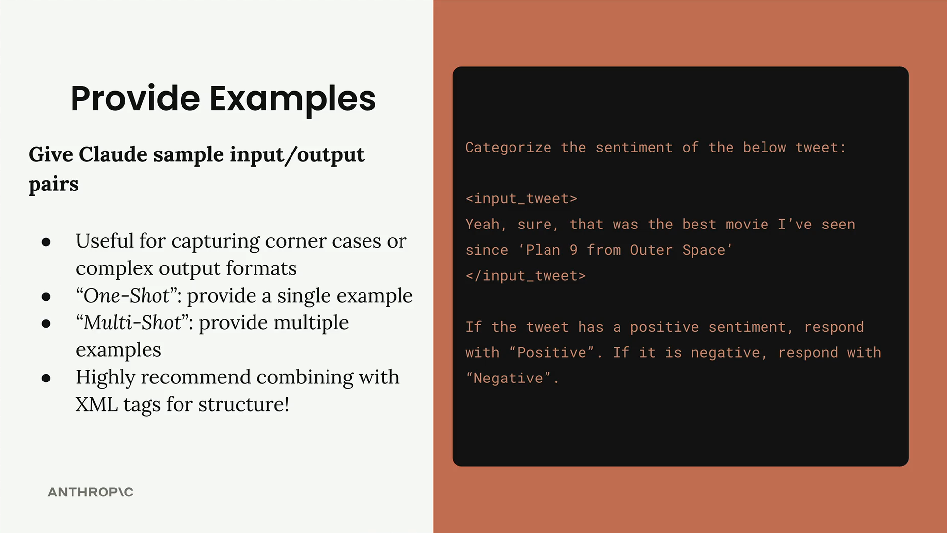 Промпт для твита: твит обёрнут в теги input_tweet, ответ — «Positive» или «Negative».